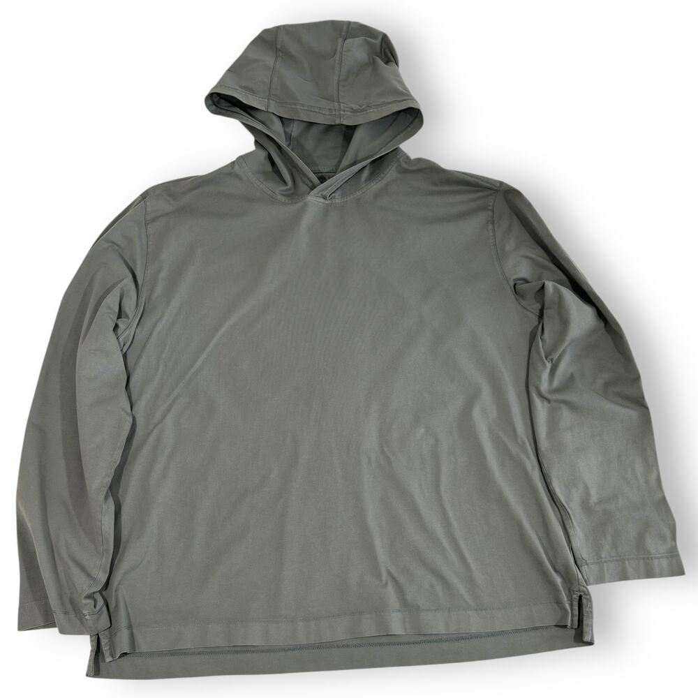 Banana Republic XL Ultimate Tee Hoodie Jersey Chrome Gray 100% Supima Cotton